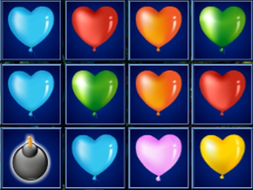 Heart Balloons Block Collapse Game